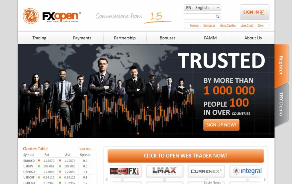 fxopen forex cfd broker official website