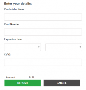 XM cc deposit details