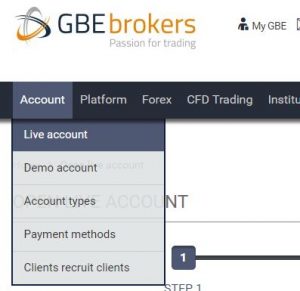 GBE brokers real live MT4 trading account