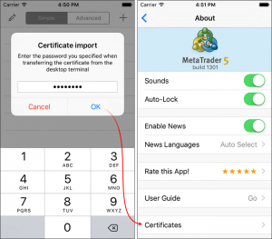 SSL certificate import to iOS device