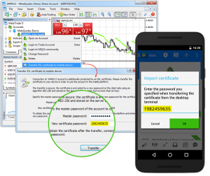 MetaTrader 5 for Android build 1338  built in chat, convenient transfer of security certificates, and new languages
