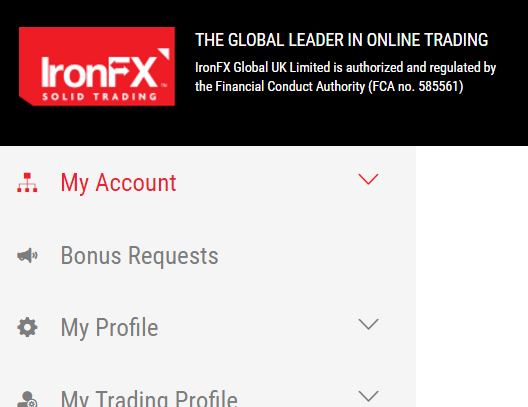 ironfx client portal bonus promotion campaign request sign in