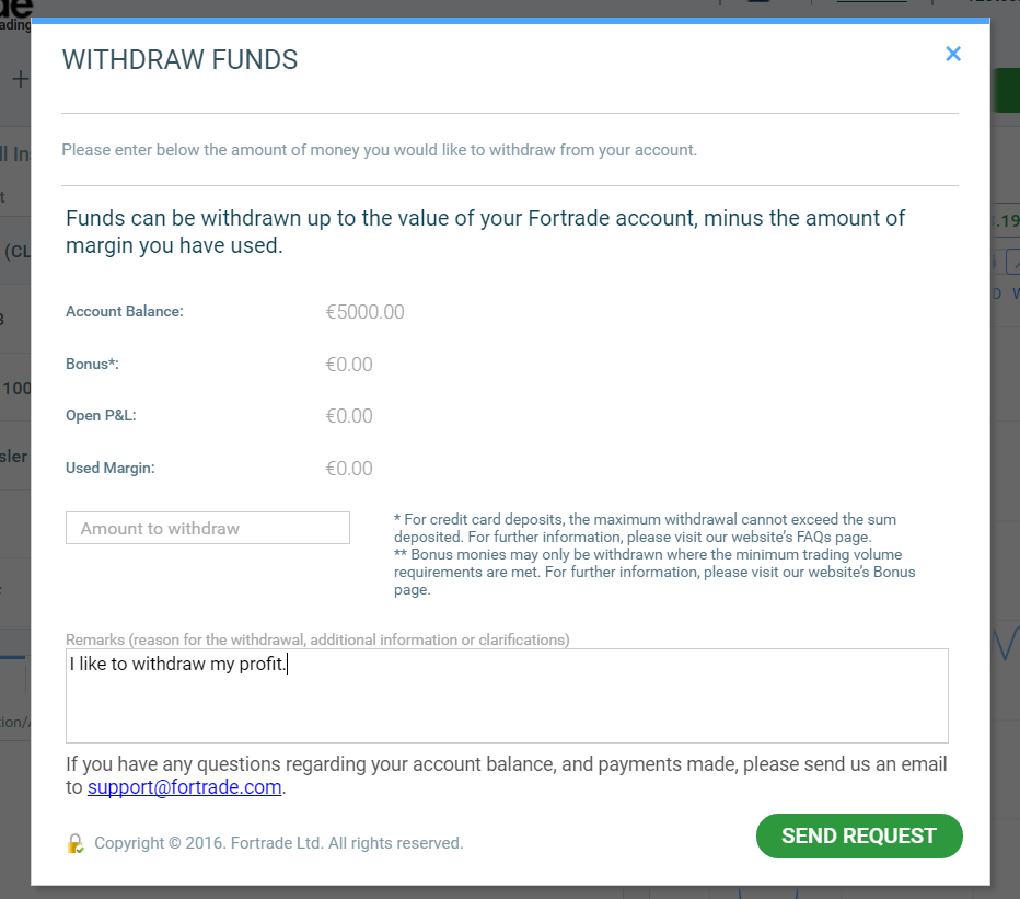 Depositing money to forex account using what method