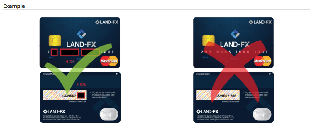 Is it safe to provide copies of my Credit/Debit card to a Forex broker? | FAQ | Land-FX ...