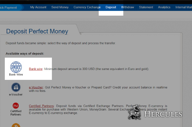 how to make perfect money bank account