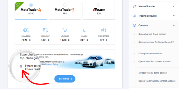 octafx mt4 metatrader4 mt5 real trading contest how to join