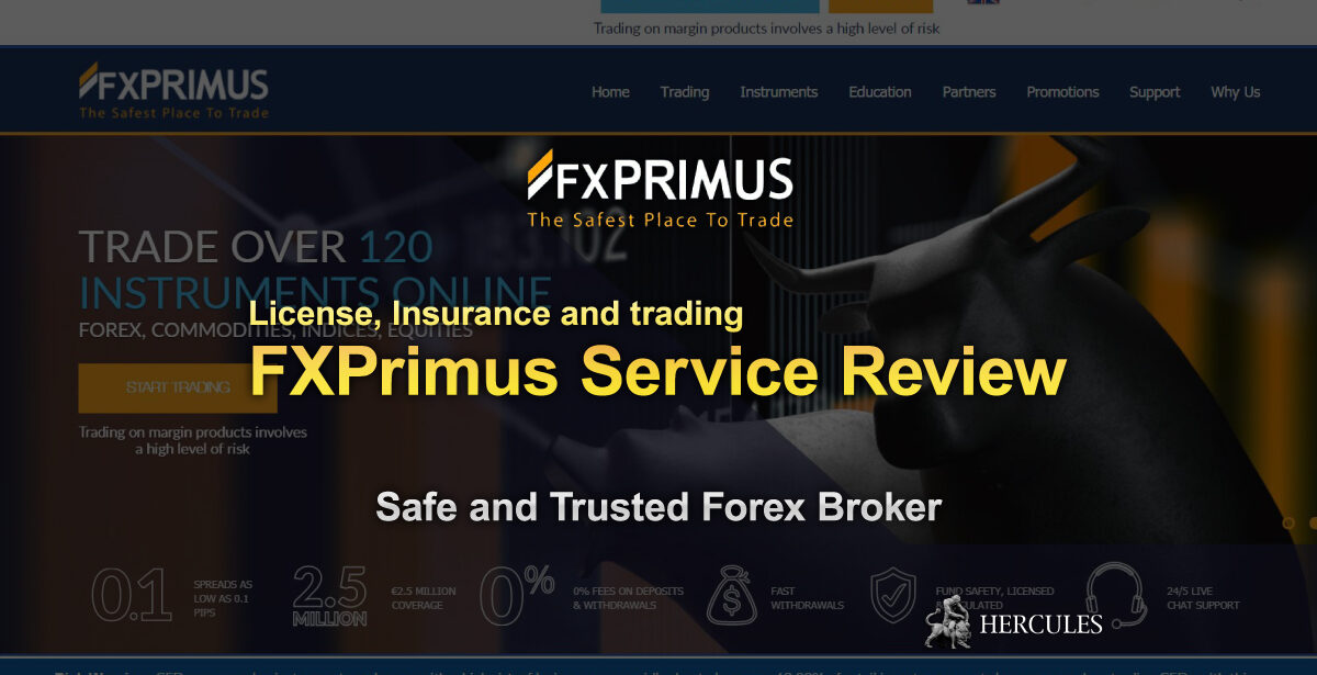 Review Of Fxprimus A Licensed Online Forex Broker With Metatrader4 - 
