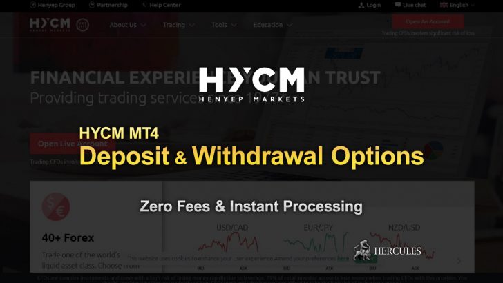 HYCM's all Deposit and Withdrawal options and conditions | HYCM – Hercules. Finance