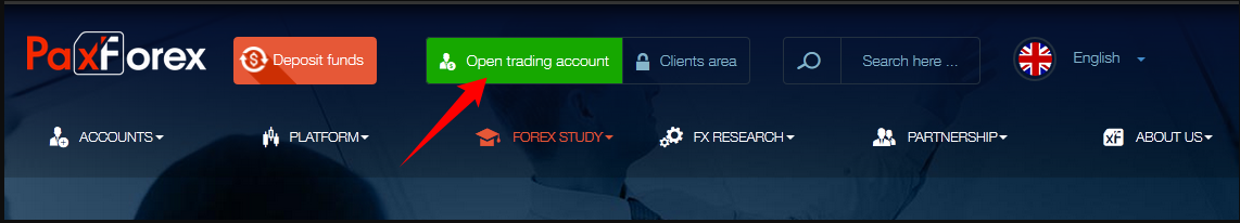 paxforex how to open MT4 Forex trading account