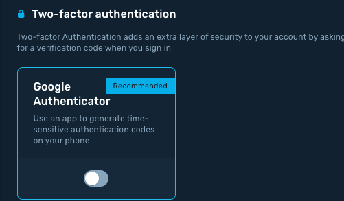 two factor authentication google xbtfx client portal