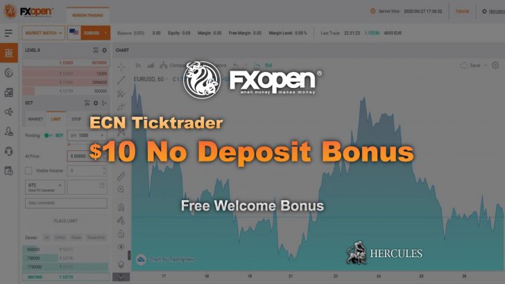 Get-$10-No-Deposit-Bonus-on-FXOpen's-ECN-Ticktrader-platform