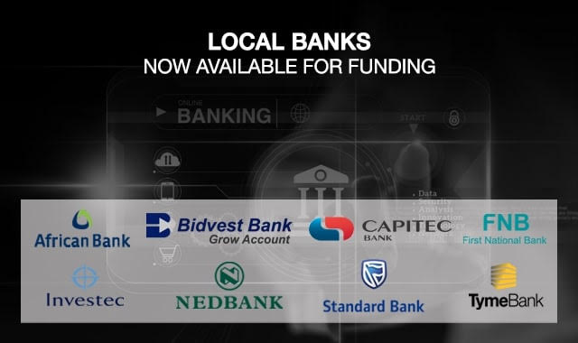 hotforex Account funding now available through major South African banks!
