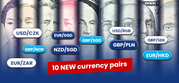 traders trust 10 NEW currency pairs