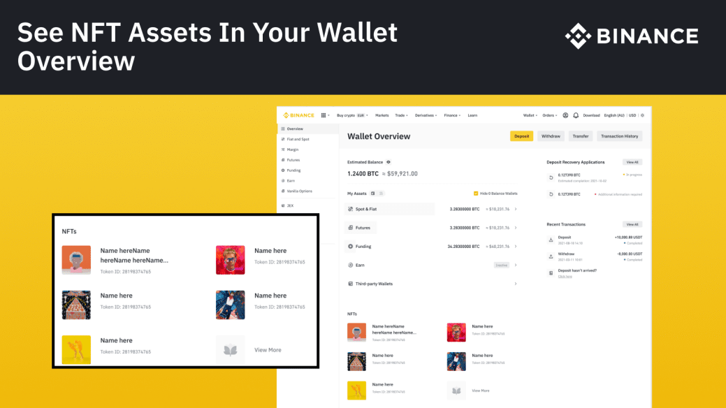View NFT assets in wallet overview