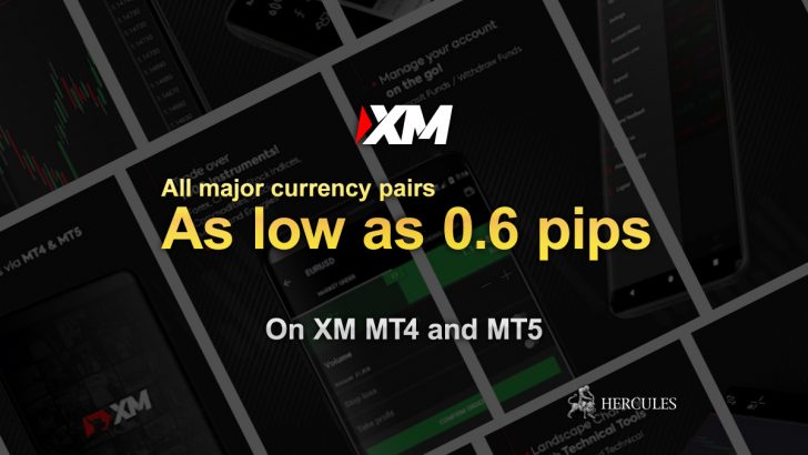 All major currency pairs as low as 0.6 pips on XM MT4 and MT5