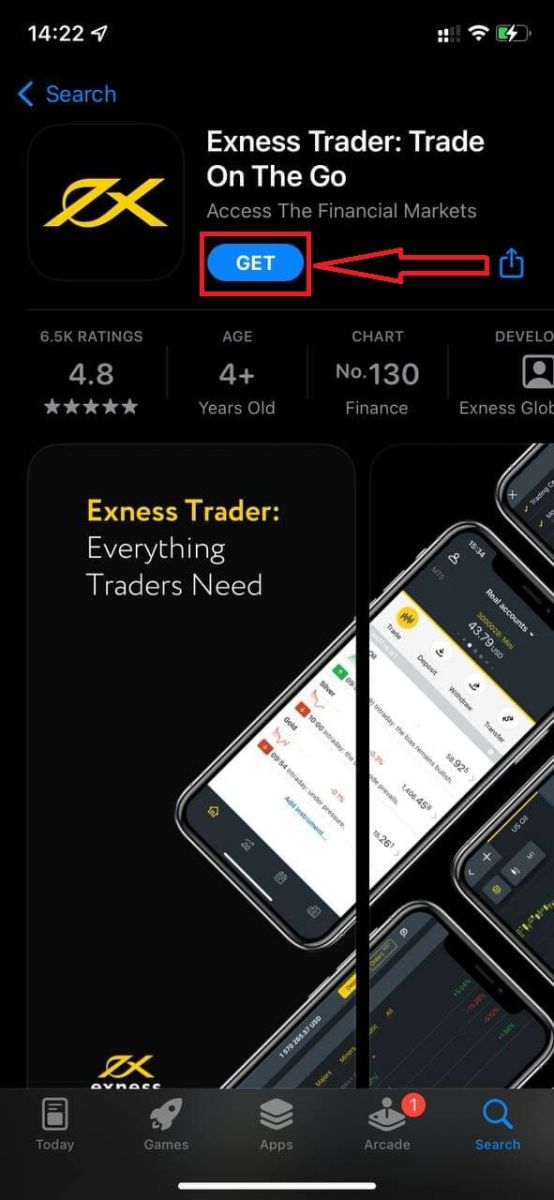 install exness trader mobile app