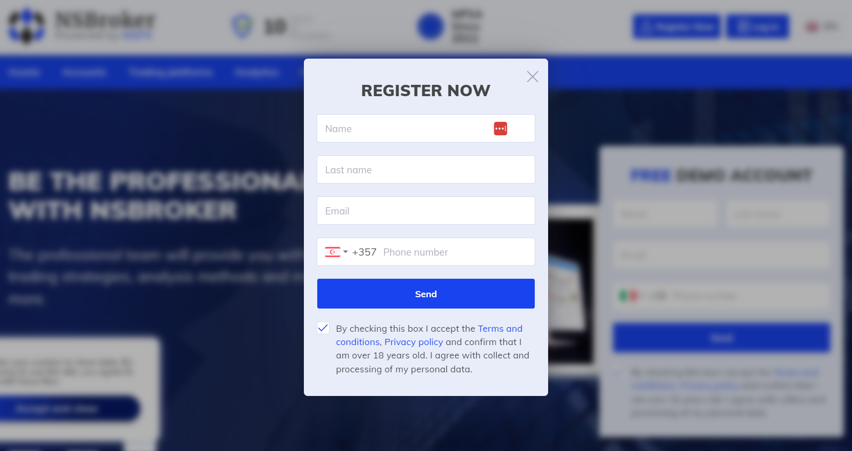 nsbroker account opening registration page