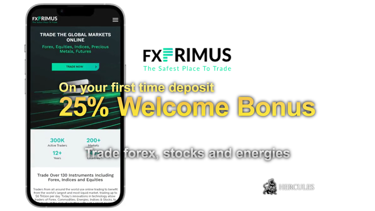 FXPRIMUS - FXPrimus 25% Welcome Bonus