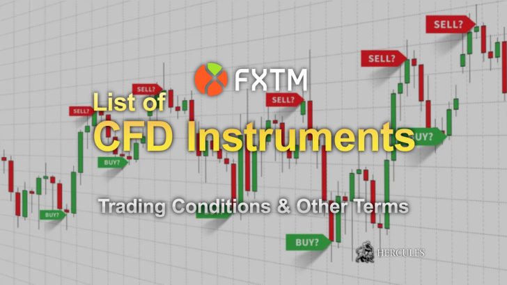 List of CFD instruments on FXTM Trading Conditions & Other Terms