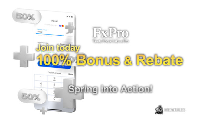 FXPro's New Promo 100% & 50% Deposit Bonus with 15% Spread Cashback Rebate